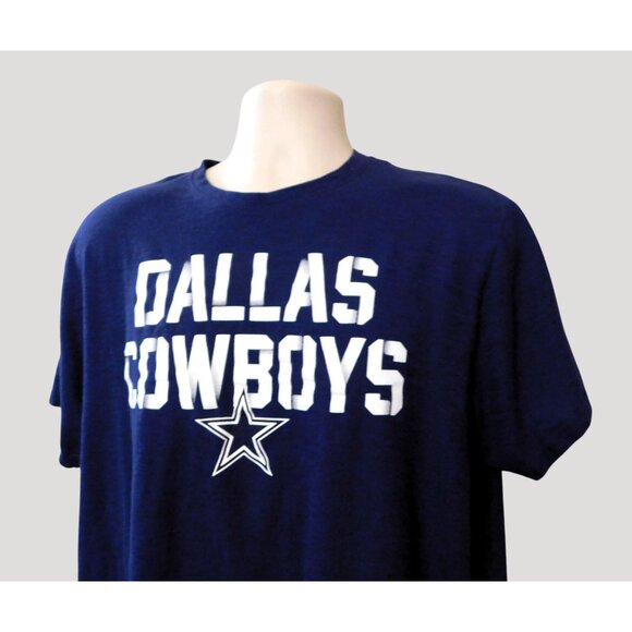 Dallas Cowboys Star Tee Shirt Mens Large Blue Graphic Crewneck Cotton Blend - Picture 2 of 6